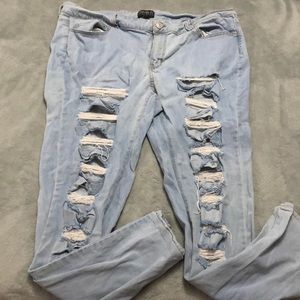 Forever 21+ Size 20 Stretchy Destroyed Jeans